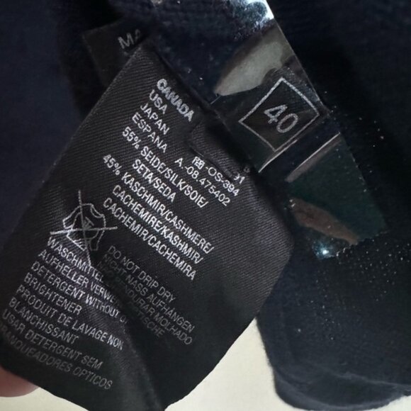 Laurel Silk Cashmere Cardigan Sweater Knit Round Neck Minimalist Top Button Up M - Picture 8 of 12